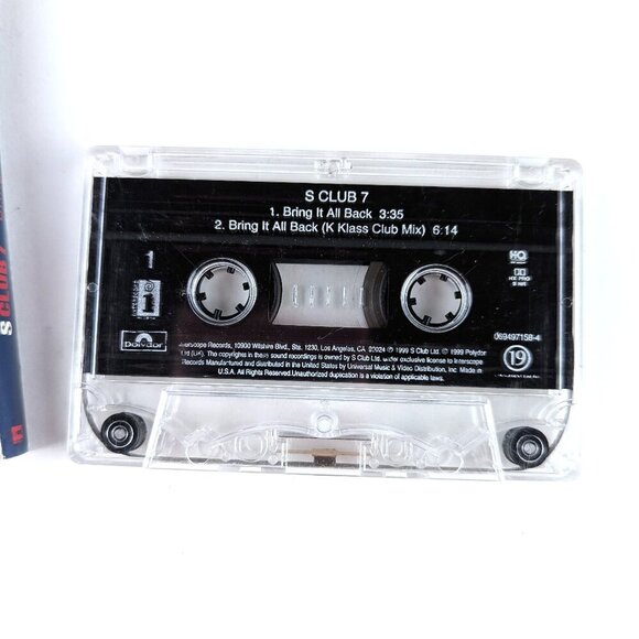 S Club 7 Bring It All Back Cassette Tape Single 1999 - Picture 3 of 7